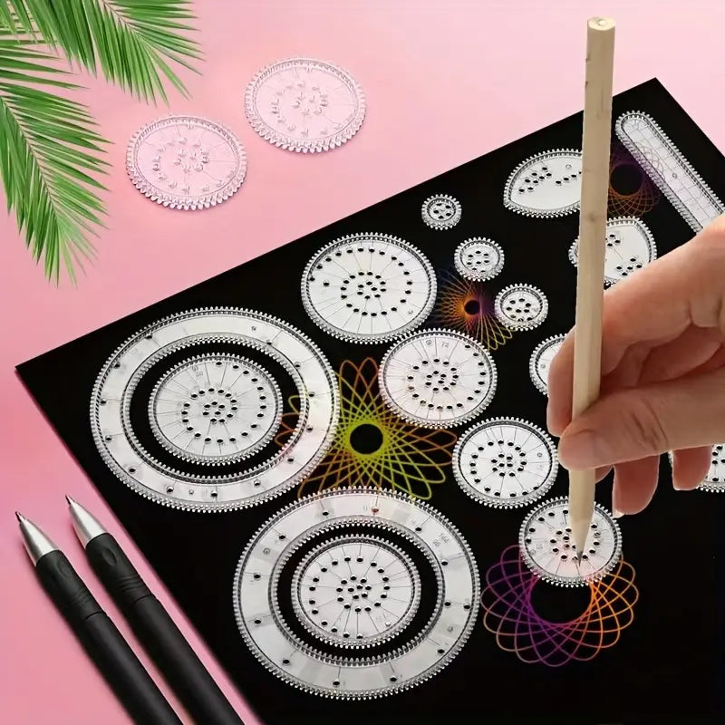 Spirograph-Zeichenset – Kreatives Mal- & Designspiel für Kinder & Erwachsene | Mandala- & Geometrie-Kunst