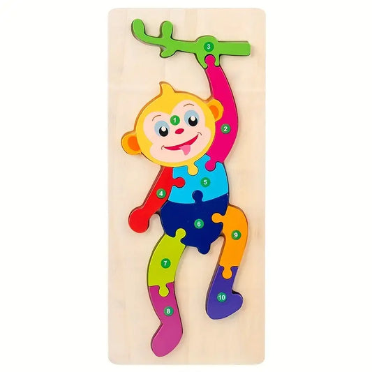 Fröhliches Affen-Zahlenpuzzle – Lernspaß für kleine Entdecker!