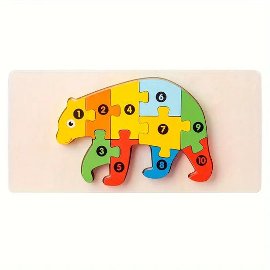 Holzpuzzle "Bär" - Frühkindliche Förderung mit Spaß