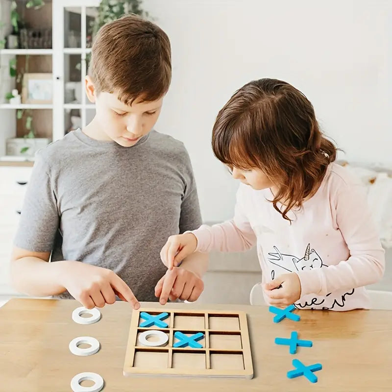 Holz-Tic-Tac-Toe-Spiel – Klassischer Spielspaß für die ganze Familie