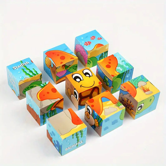 6-teiliges Holzpuzzle-Set "Tiere"