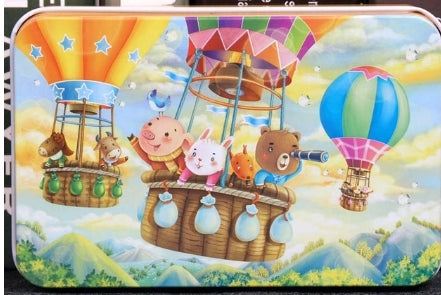 60-teiliges Holzpuzzle "Heißluftballon" – Spielerisches Lernen für Kinder