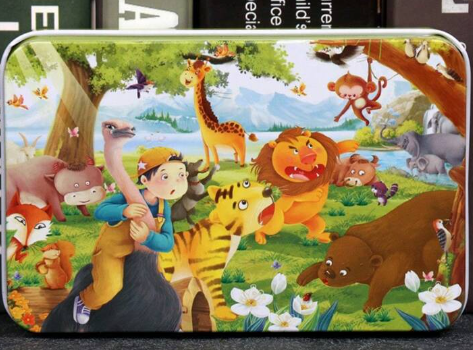 60-teiliges Holzpuzzle "Tiere" – Spielerisches Lernen für Kinder